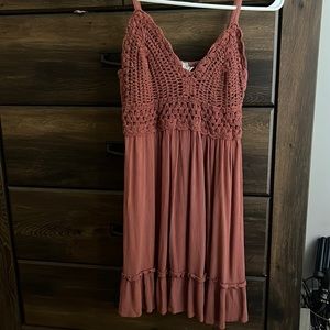 maroon summer dress